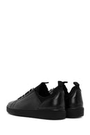 Erkek Siyah Bağcıklı Deri Casual Sneaker | Derimod