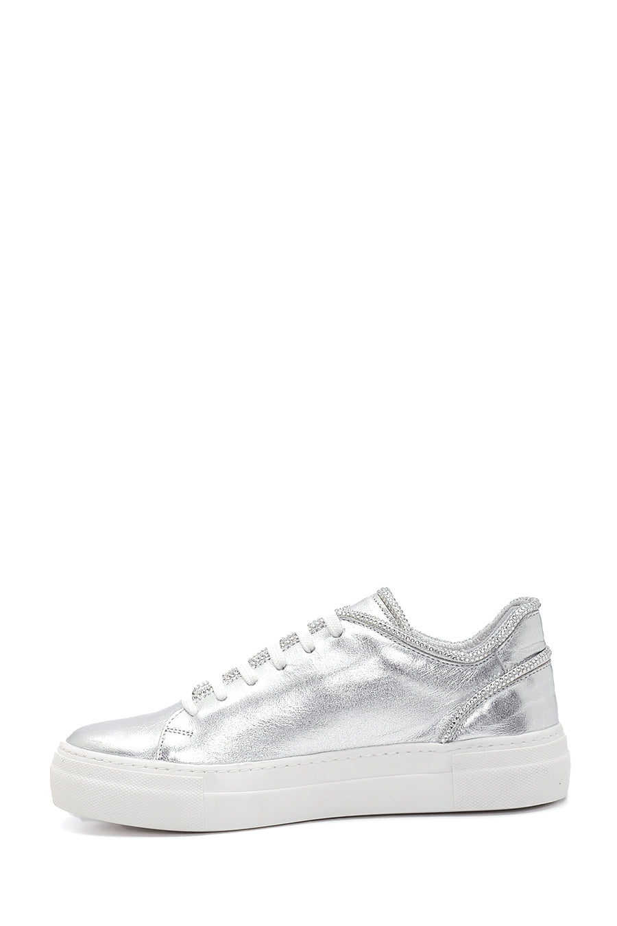 Kadın Deri Metalik Sneaker