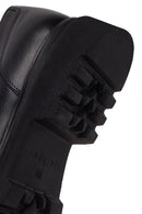 Male Black Thick-Soled Leather Loafer | Derimod