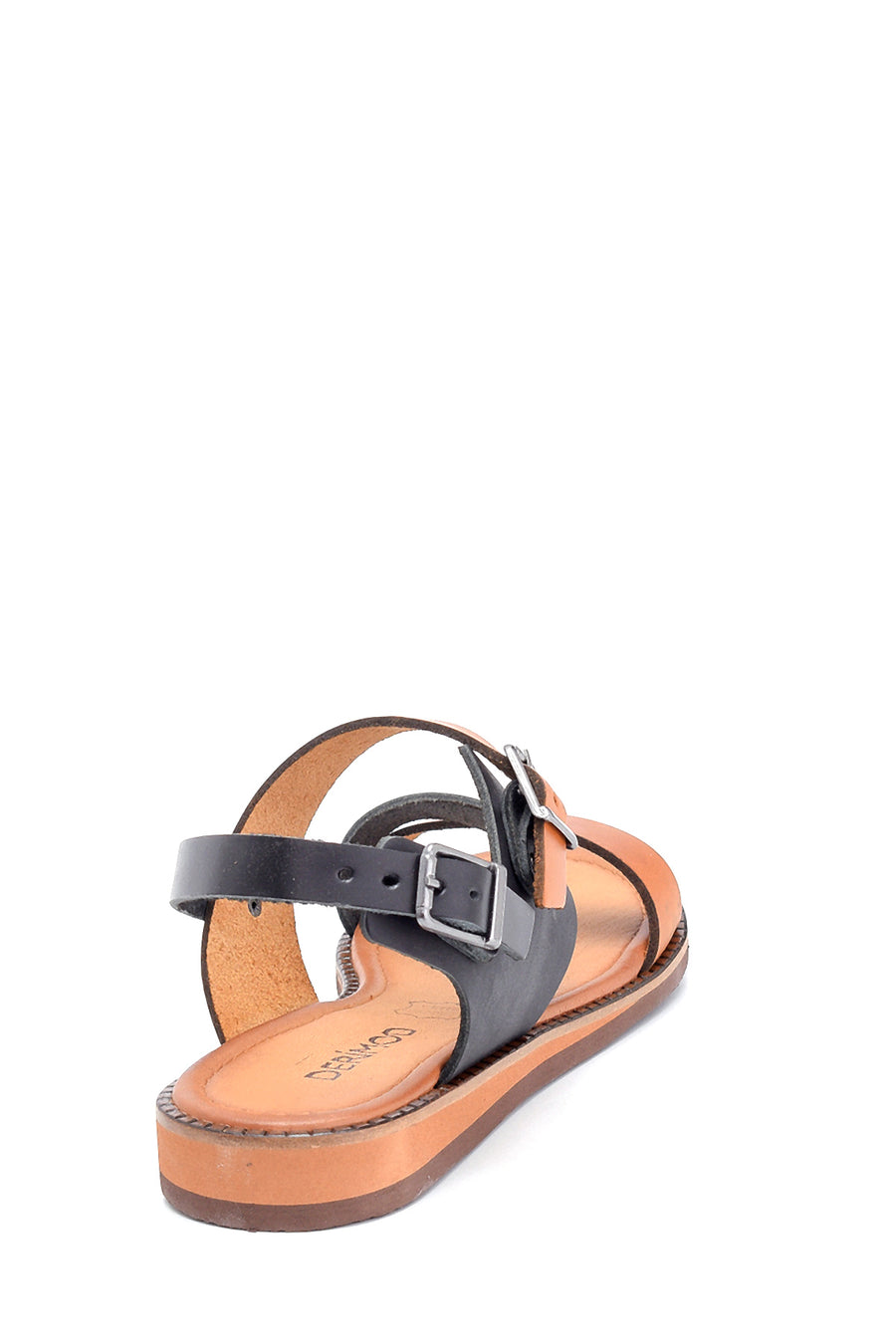 Women's Leather Buckle Detailed Sandals