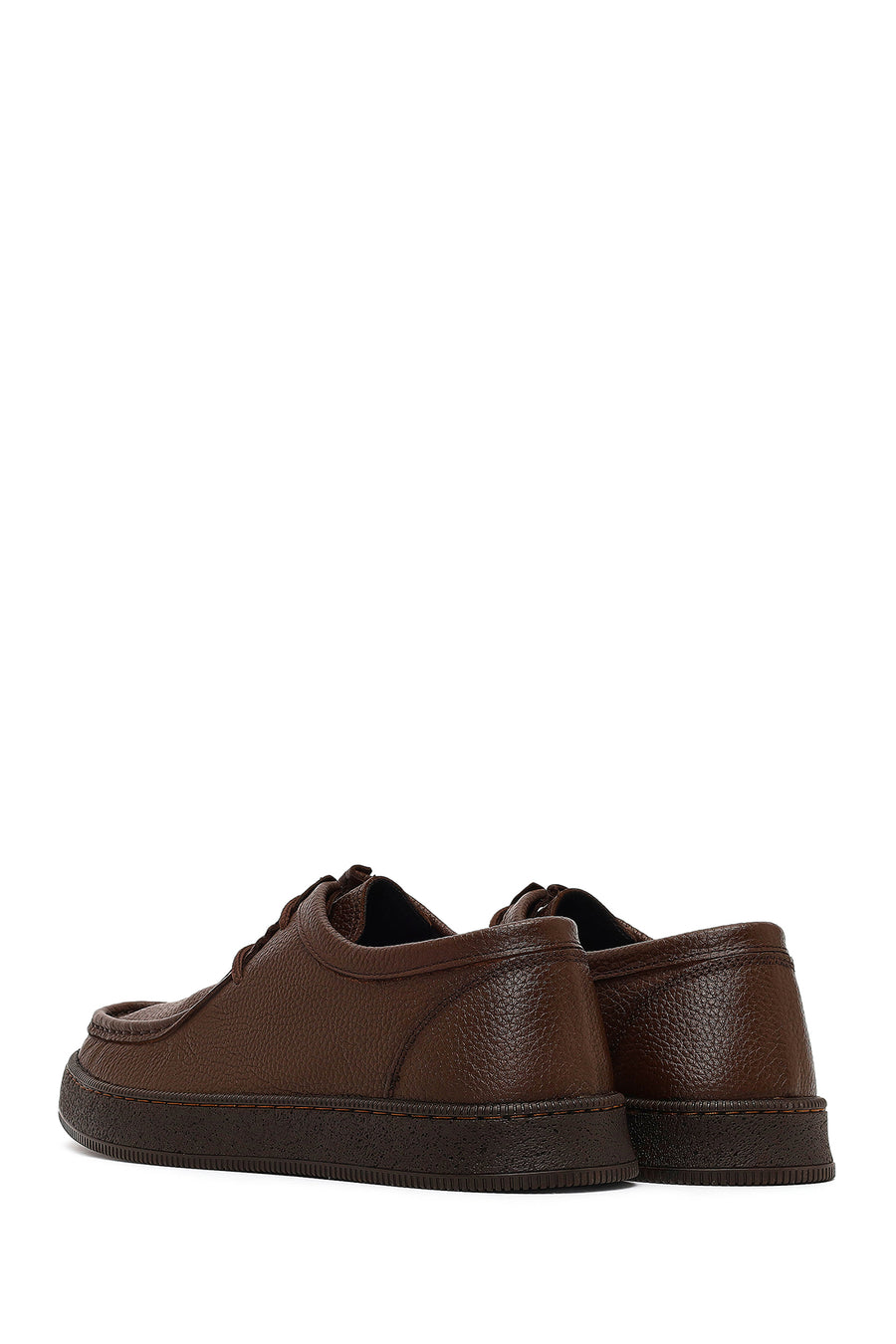 Male Brown Lace-up Leather Casual Shoes