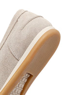 Women's Beige Suede Leather Loafer | Derimod