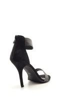 Women's Suede Silver Detailed Heeled Shoes | Derimod