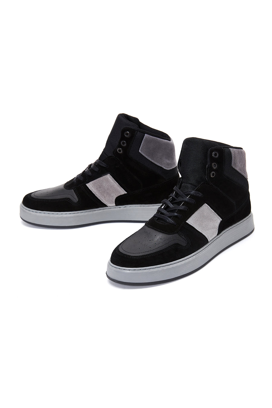 Erkek Siyah Deri Bilekli Sneaker
