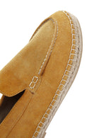 Men's Yellow Leather Espadrille | Derimod