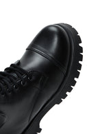 Women's Black Leather Boots with Pocket Detail | Derimod