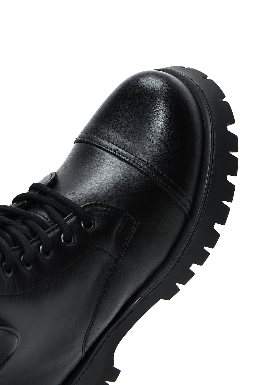 Women's Black Leather Boots with Pocket Detail