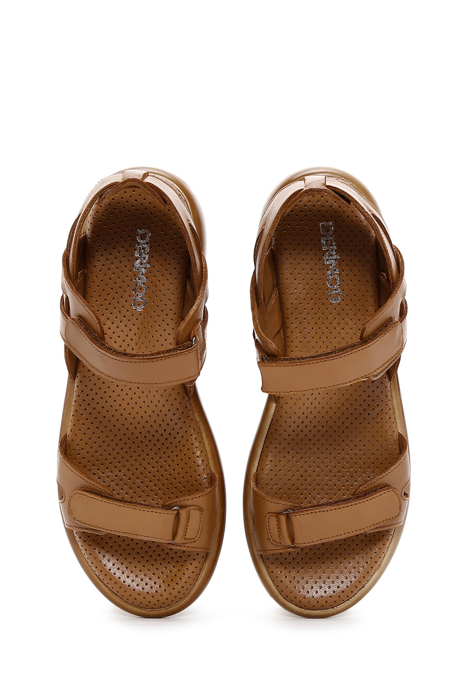 Kadın Taba Deri Comfort Sandalet