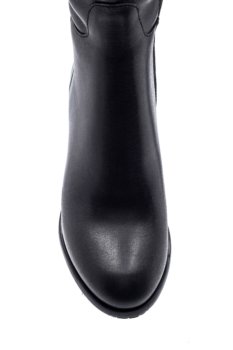 Women's Leather Zippered Heeled Boots