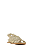 Woman Gold Metallic Sandal | Derimod