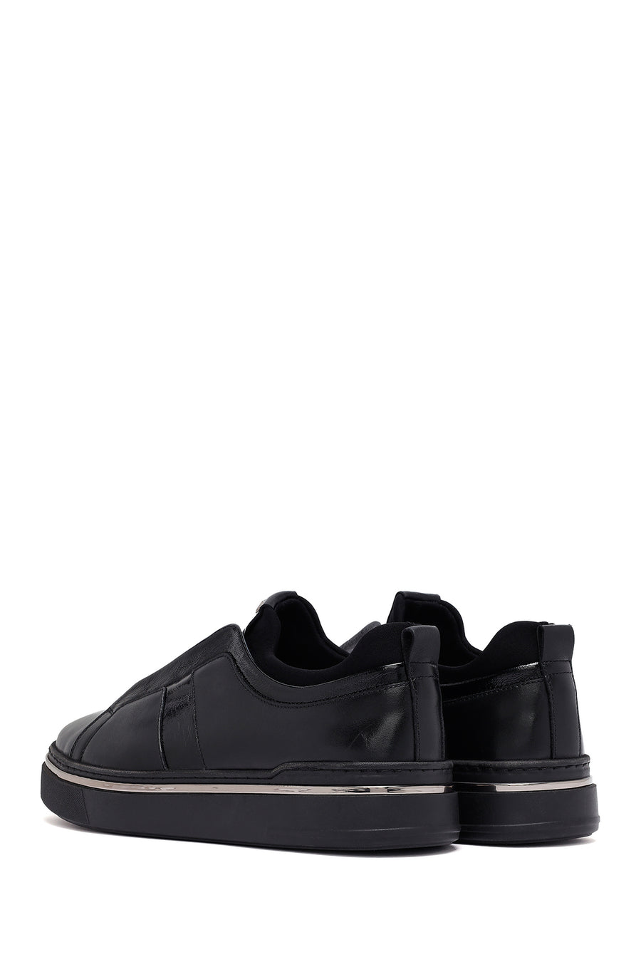 Erkek Siyah Deri Sneaker