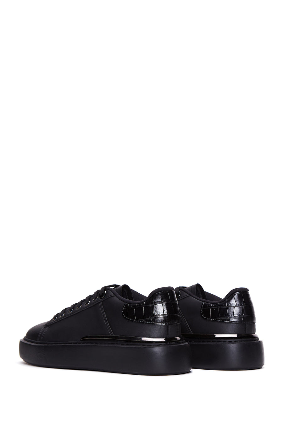 Men's Black Thick Soled Sneaker