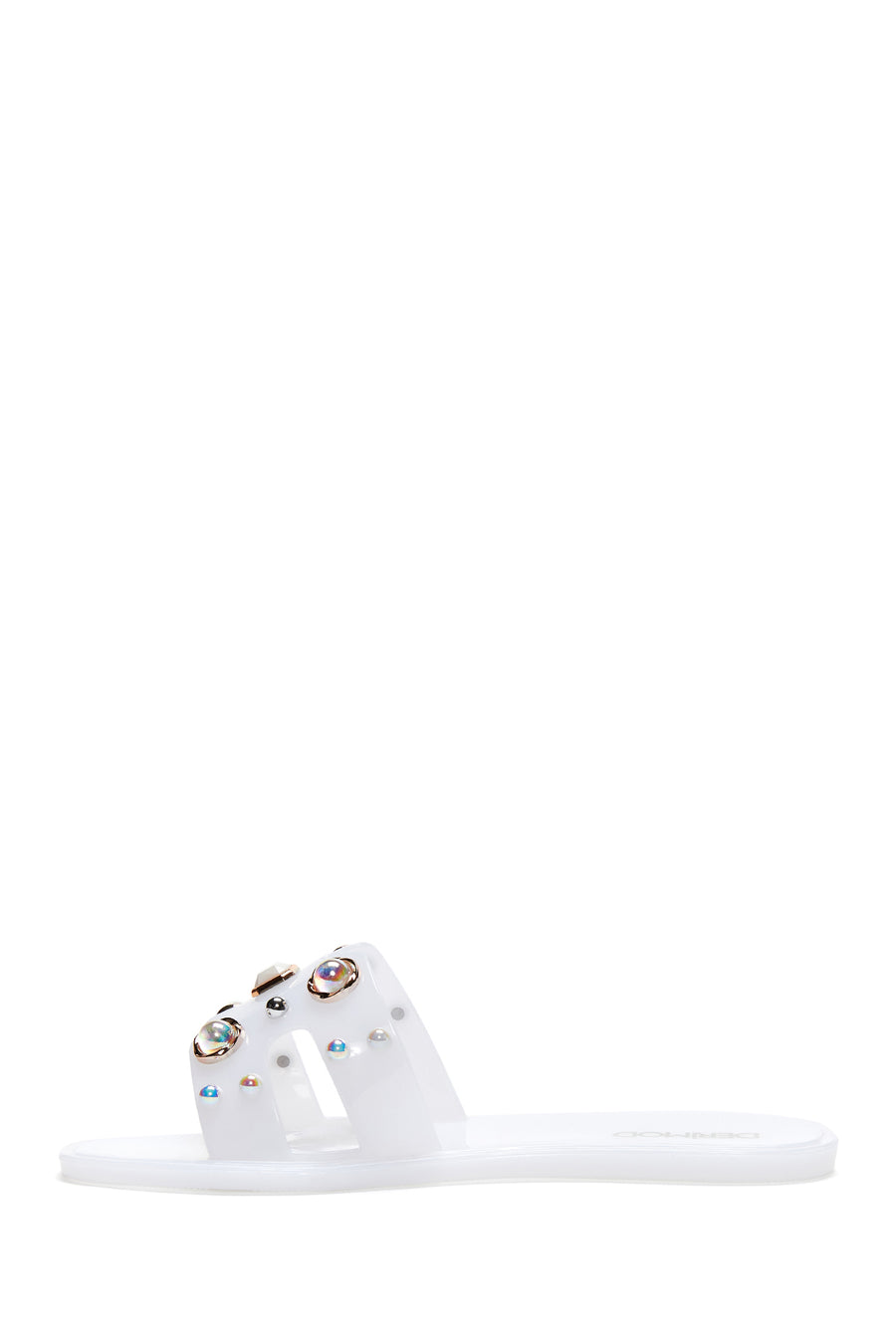 Women's White Jelly Stone Slippers