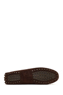 Women's Brown Tassel Suede Leather Loafer | Derimod