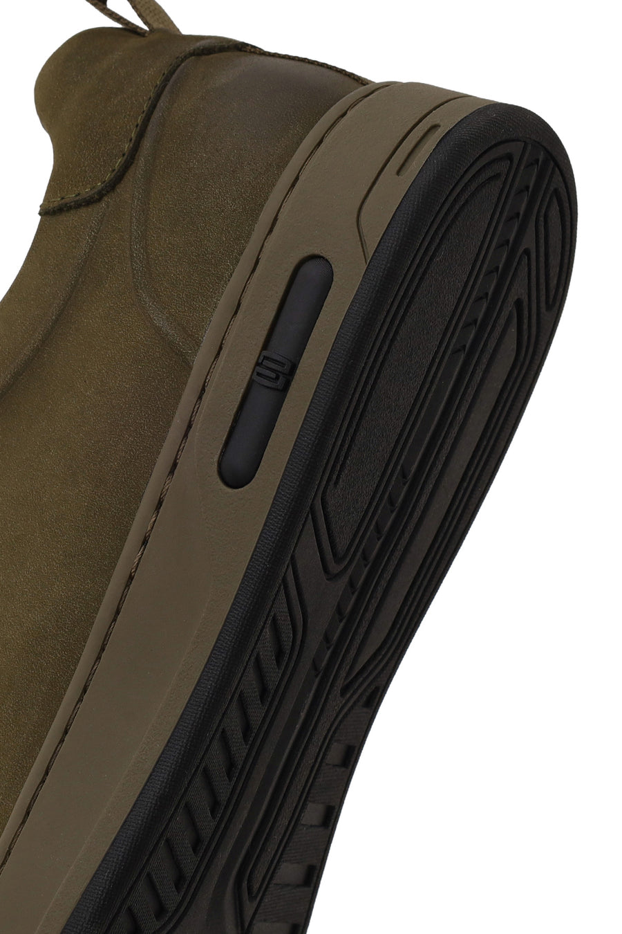 Erkek Haki Bağcıklı Nubuk Deri Sneaker