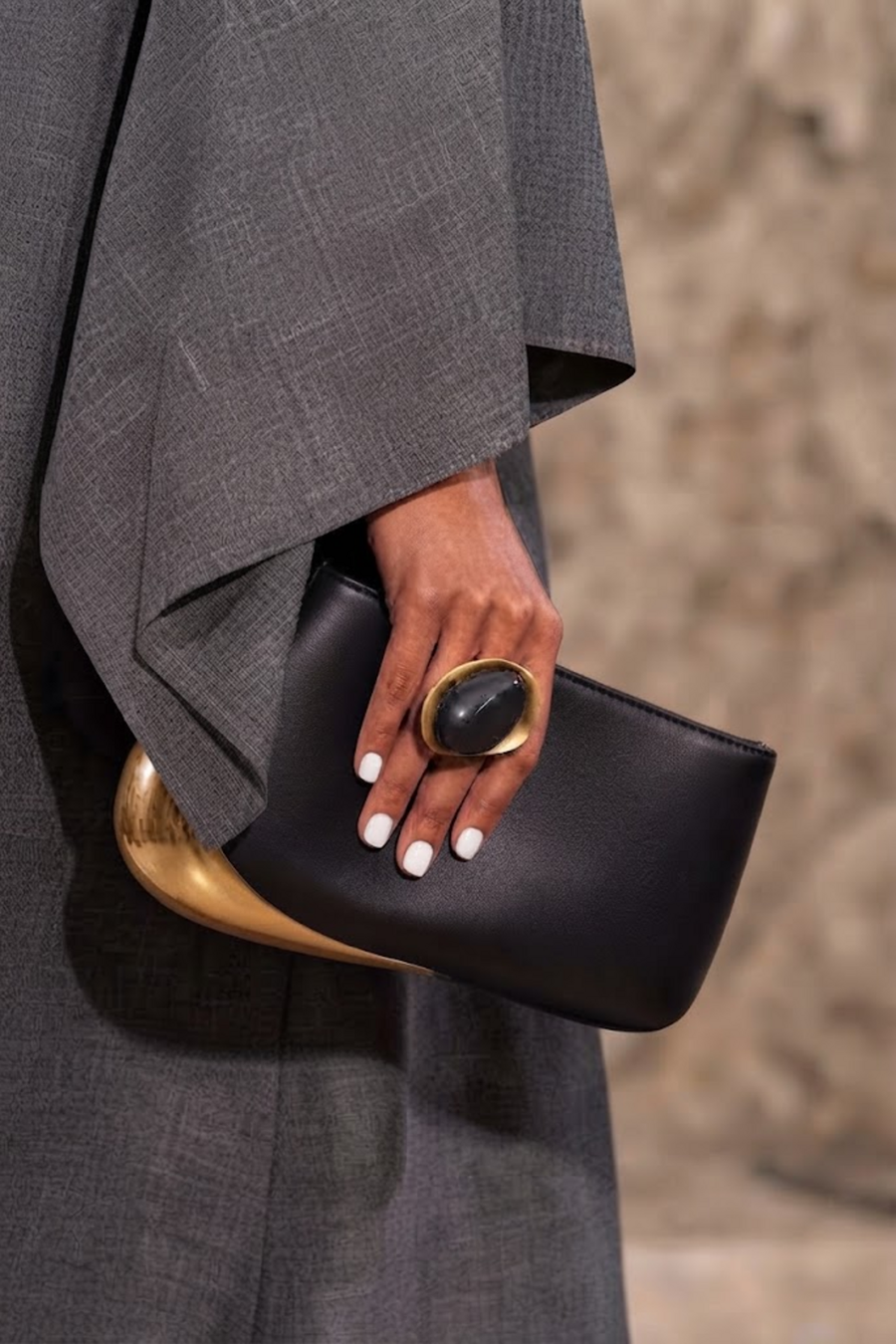 Woman Black Mini Clutch Bag