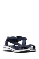 Women's Navy Blue Thick Soled Comfort Sandals | Derimod