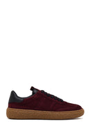Kadın Bordo Süet Deri Sneaker | Derimod