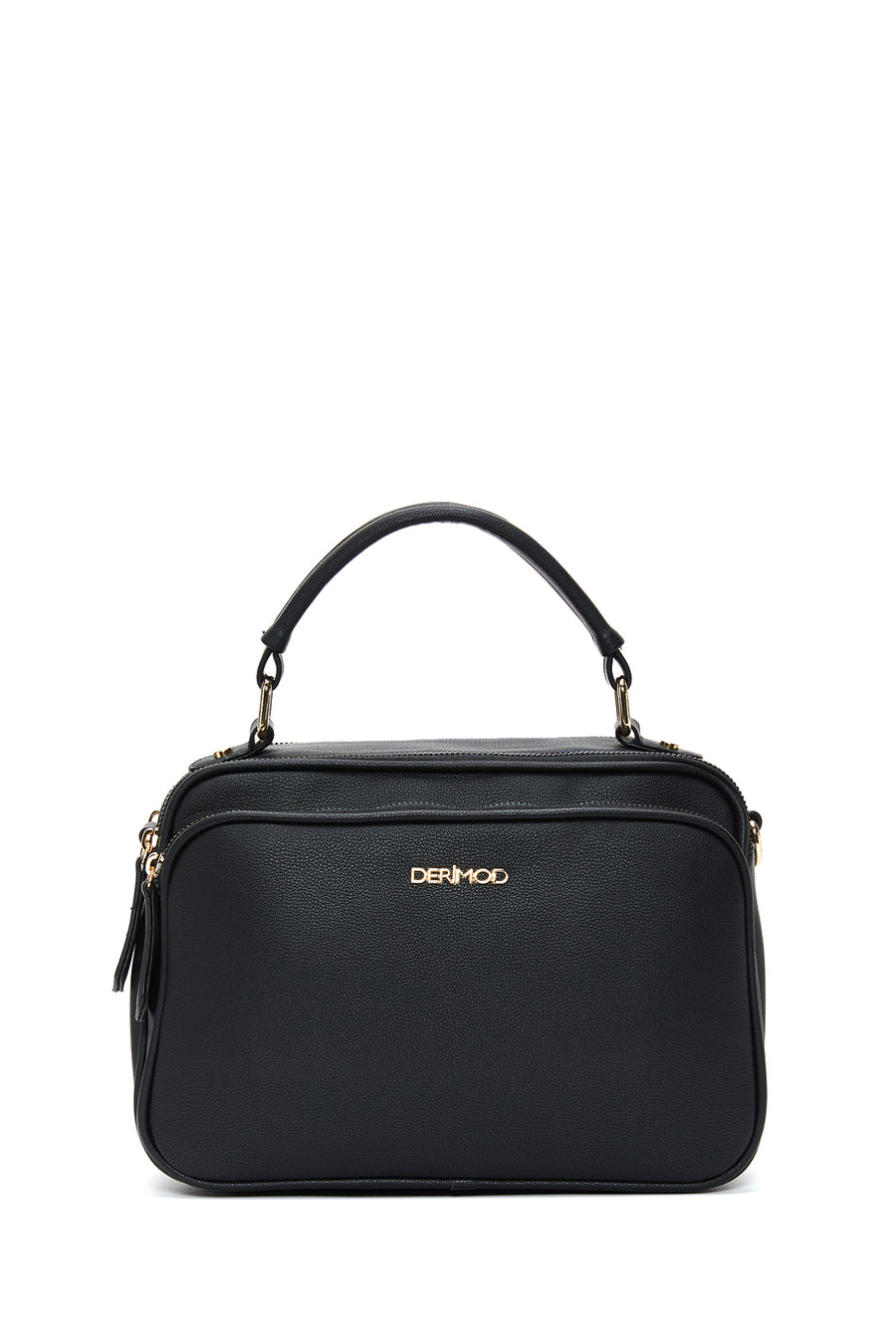 Woman Black Long-Strap Crossbody Bag