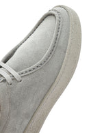 Men's Gray Lace-up Suede Leather Casual Shoes | Derimod