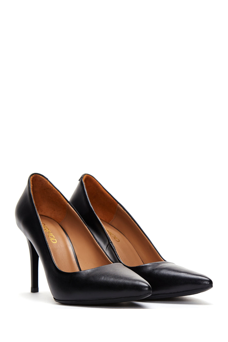 Women's Black Leather Stiletto