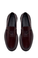 Erkek Bordo Deri Klasik Loafer | Derimod