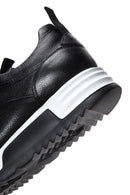 Erkek Siyah Deri Kalın Tabanlı Sneaker | Derimod