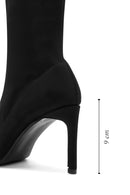 Woman Black Stretch Stiletto Heel Boots | Derimod