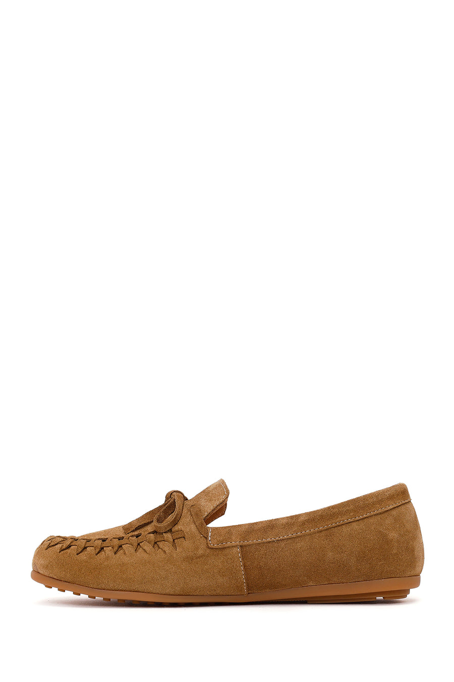 Woman Tan Suede Loafer