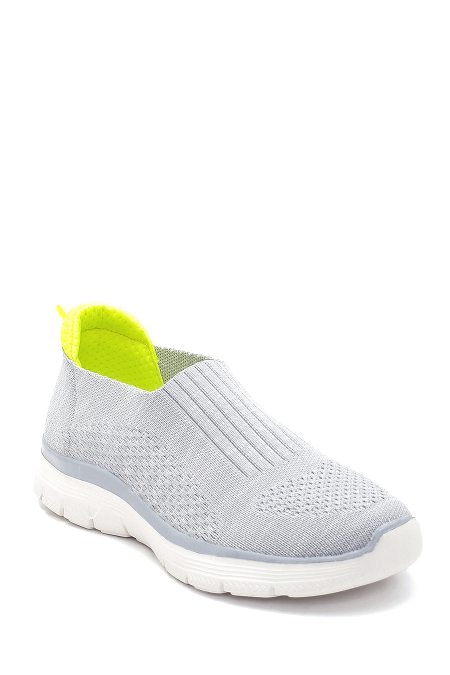 Kadın Gri Neon Detaylı Sneaker