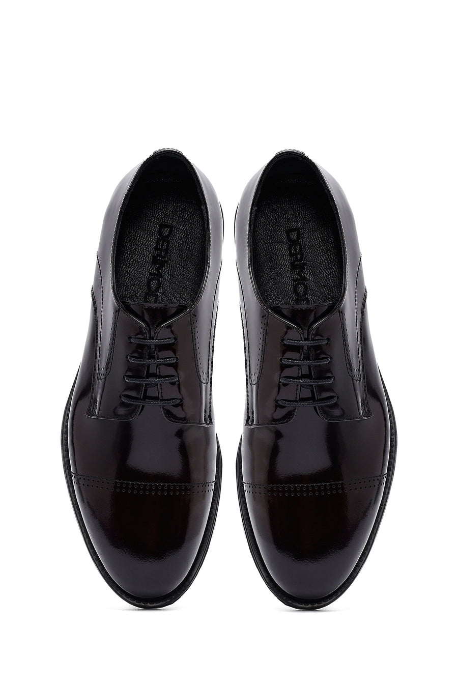 Men's Burgundy Lace-Up Leather Classic Shoes