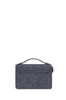Woman Anthracite Long-Strap Fabric Crossbody Bag | Derimod