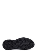 Men's Black Thick Sole Leather Casual Sneakers | Derimod