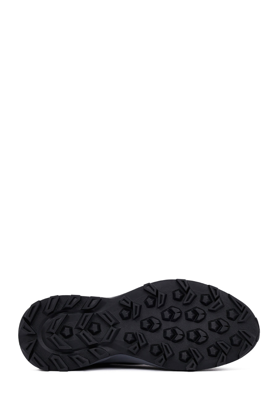 Men's Black Thick Sole Leather Casual Sneakers