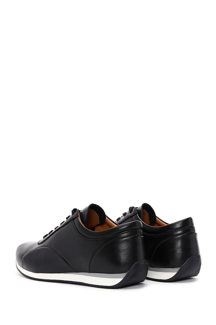 Erkek Siyah Deri Sneaker