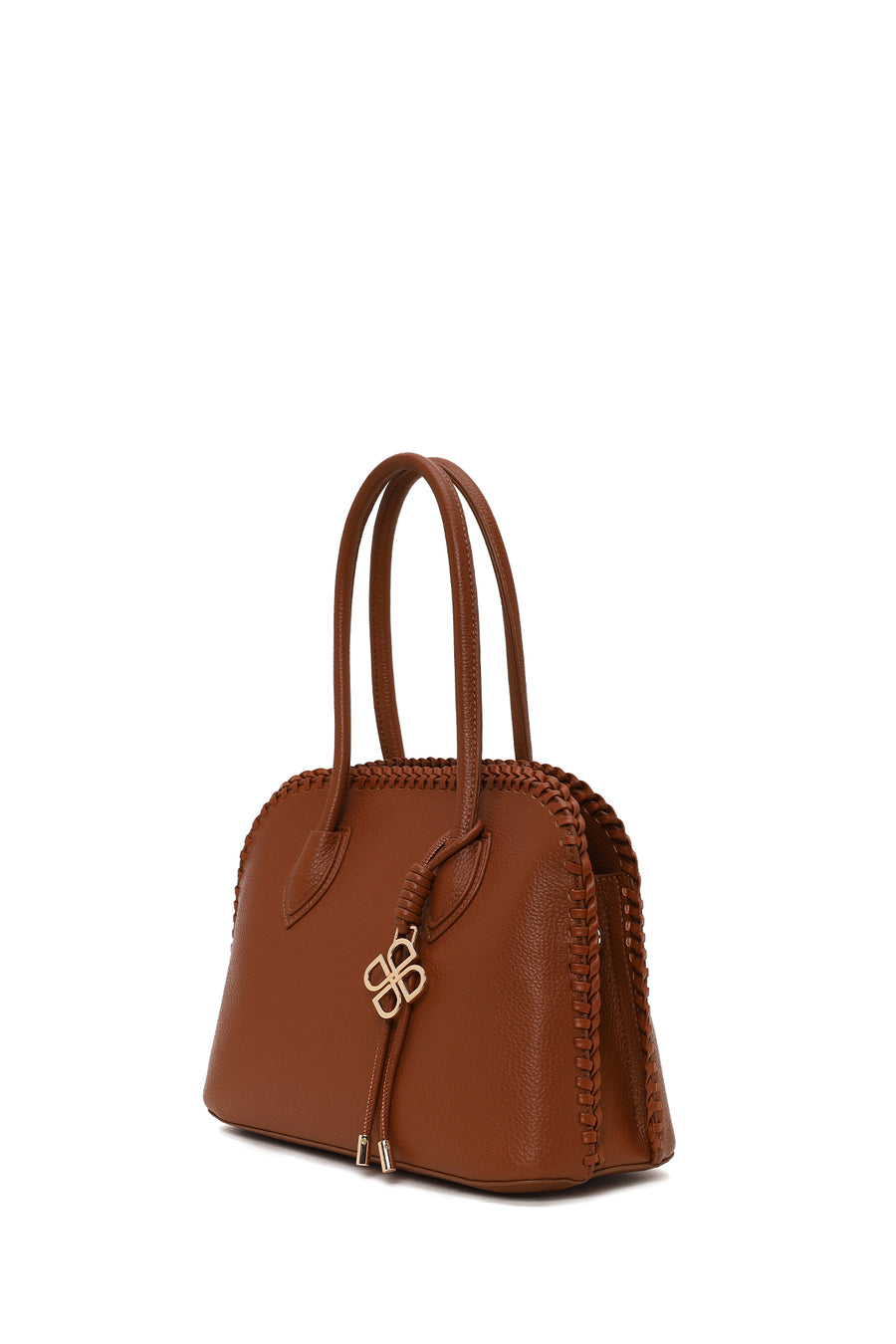 Woman Brown Long-Strap Classic Shoulder Bag