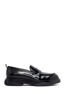 Male Black Thick-Soled Leather Loafer | Derimod
