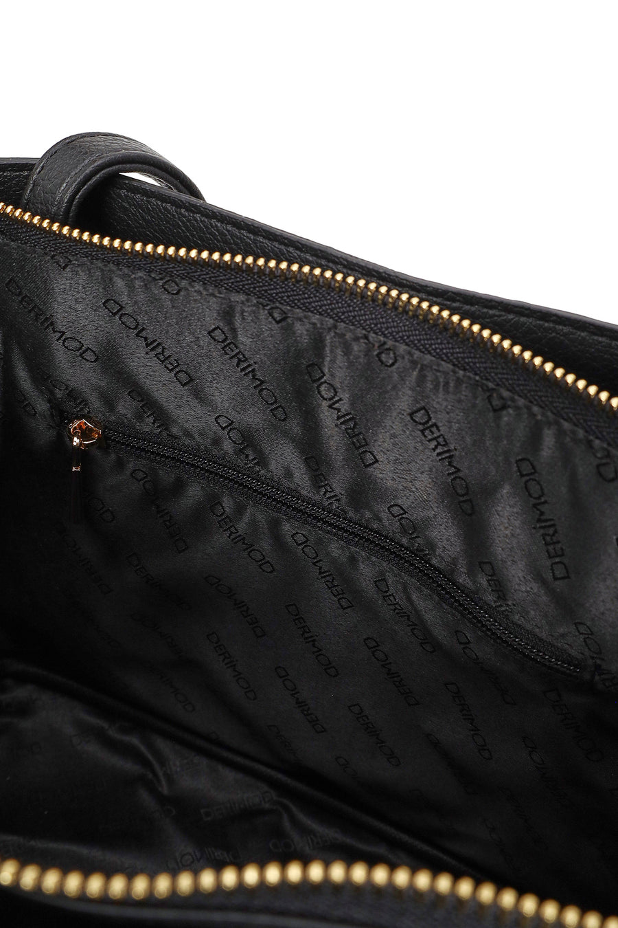 Woman Black Long-Strap Accessorized Classic Shoulder Bag
