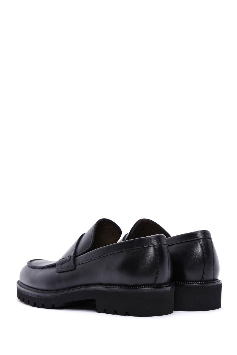 Erkek Siyah Deri Casual Loafer