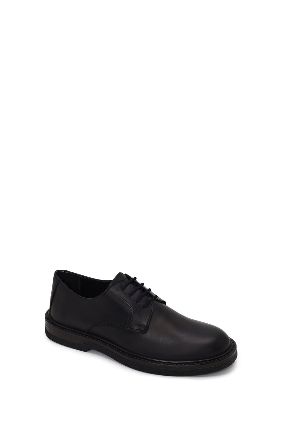 Male Black Lace-Up Leather Casual Shoes