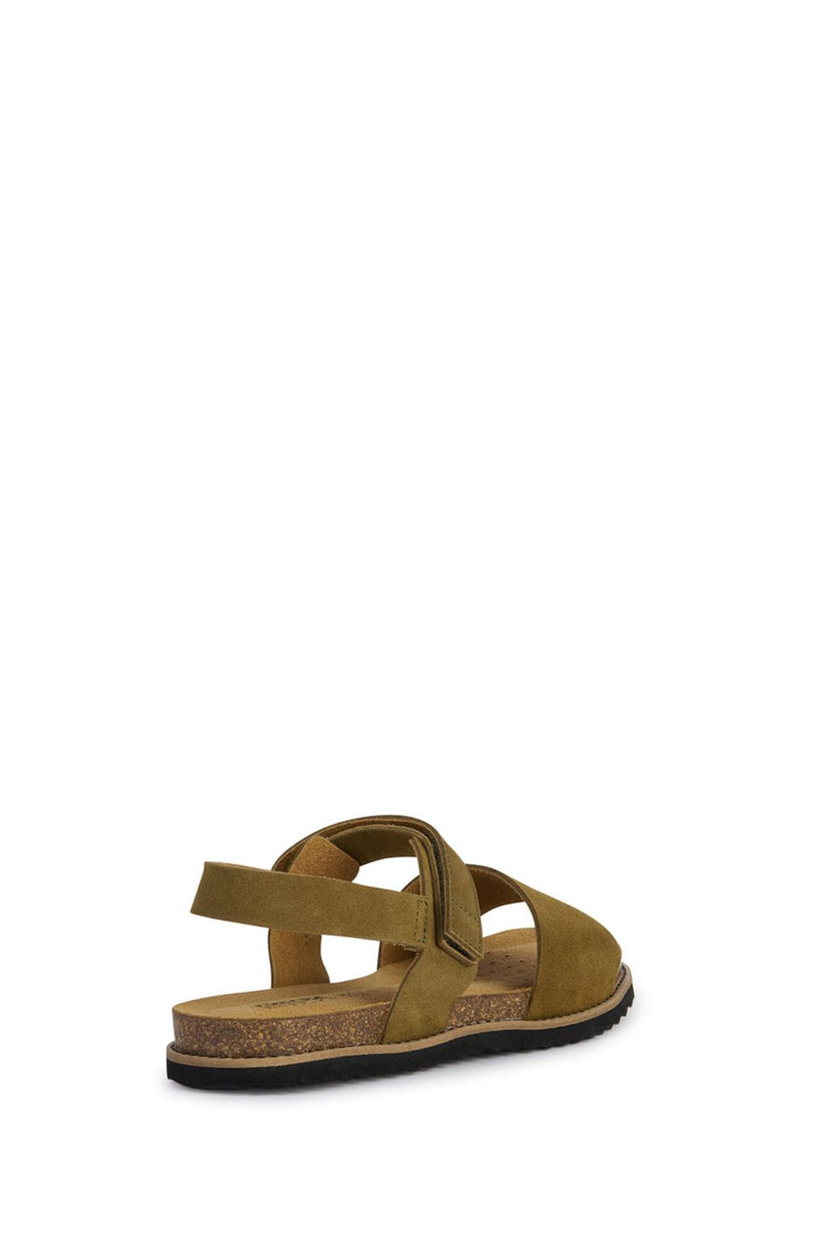 Goex Women's Green Leuca Strap Suede Leather Sandals