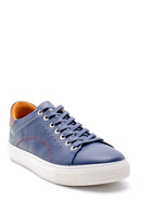 Men's Leather Sneaker with Stitching Detail | Derimod