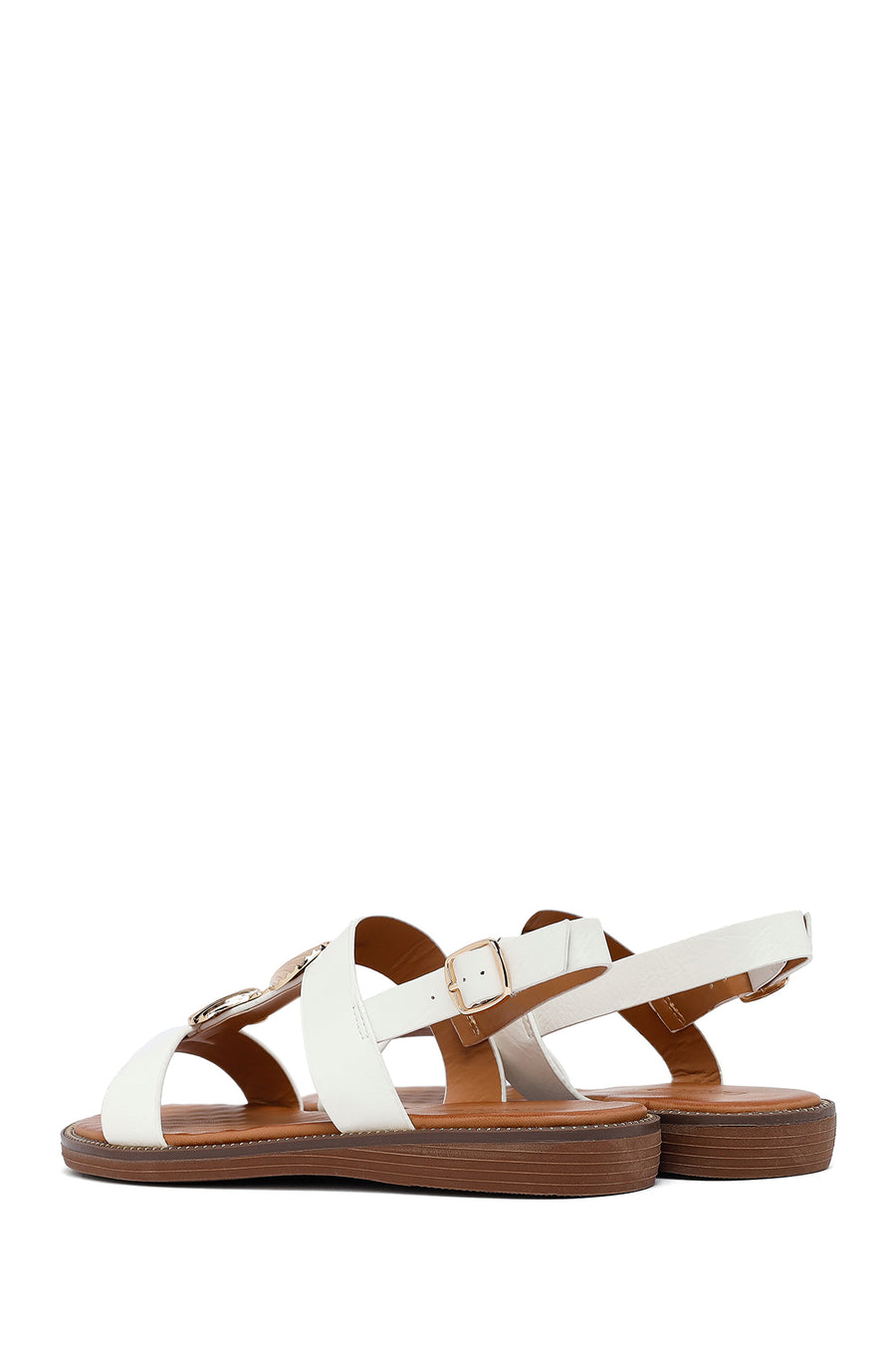 Woman White Accessory Detailed Sandals