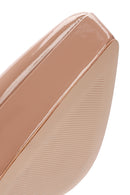 Women's Beige Ankle Buckle Platform Heeled Patent Leather Shoes | Derimod