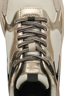 Geox Kadın Bej D Zarvıa A - Mesh+Pearl.Gbk Bağcıklı Kalın Tabanlı Deri Sneaker | Derimod