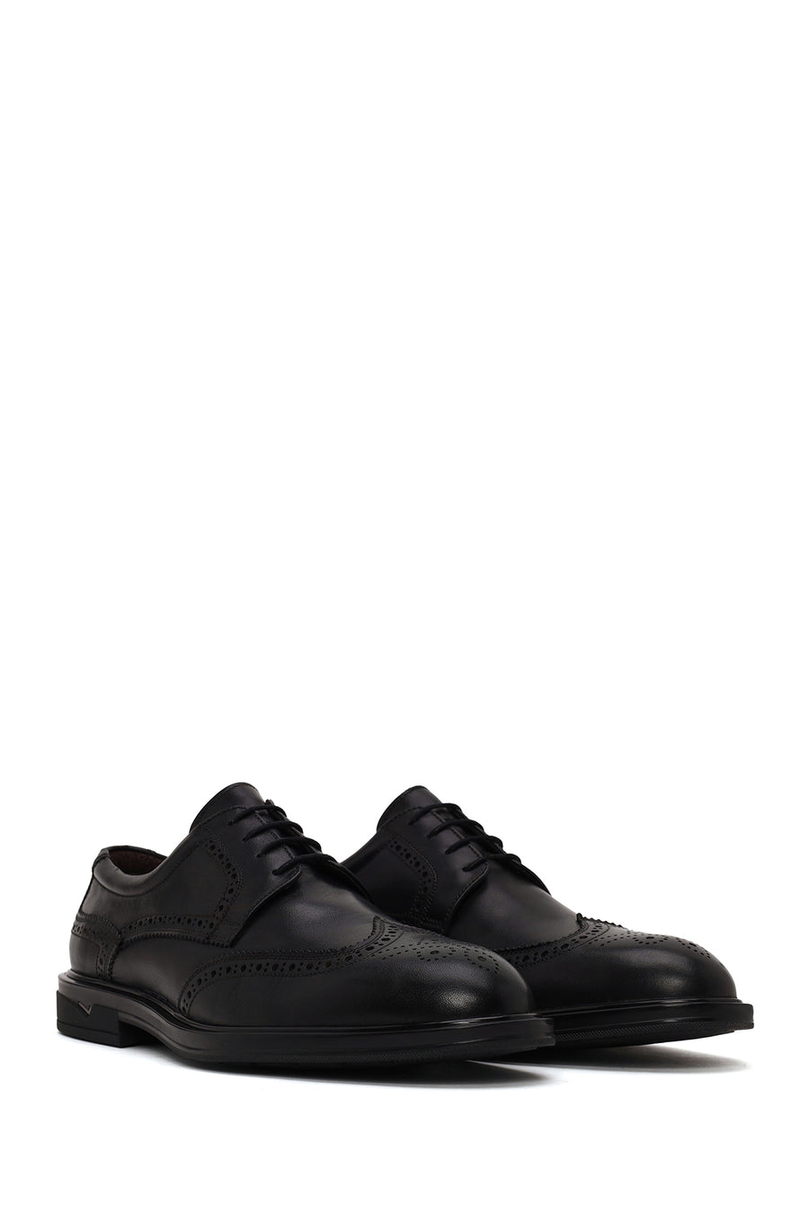 Male Black Lace-up Leather Casual Shoes