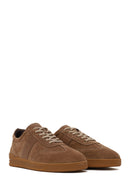 Male Mink Lace-Up Suede Leather Sneaker | Derimod