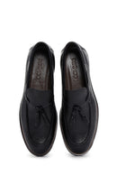 Men's Black Leather Tasseled Casual Loafer | Derimod
