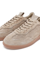 Kadın Taba Bağcıklı Süet Deri Sneaker | Derimod