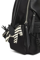 Women's Black Fabric Backpack | Derimod